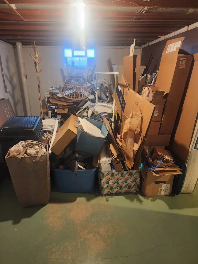 Roll-off dumpster container at job site for 20 Yard Dumpster Rental in Grand Terrace